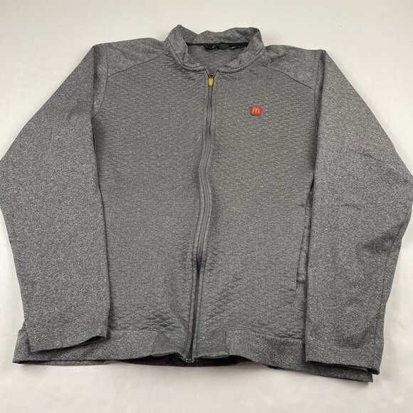 McDonald's Apparel Collection Employee Jacket Men's Lg Full Zip Diamond Knit - Picture 1 of 10